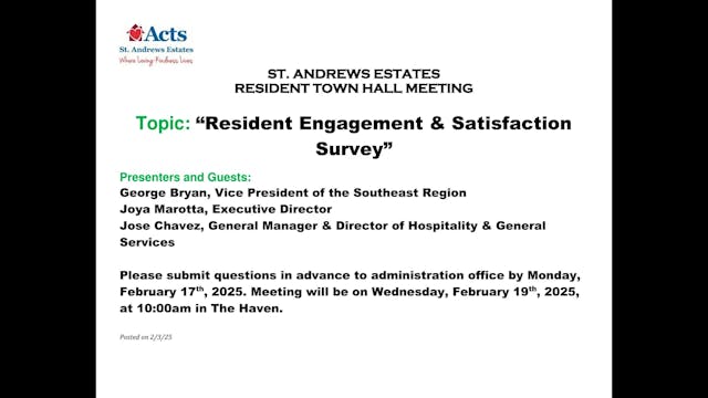 ACTS TownHall meeting 2/19/2025 @ 10a...