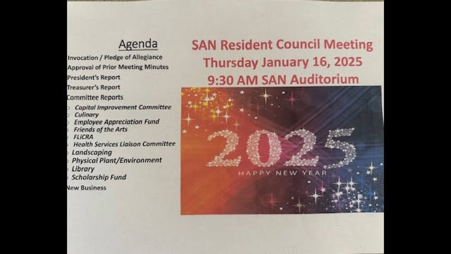 SAN Resident Council January 2025