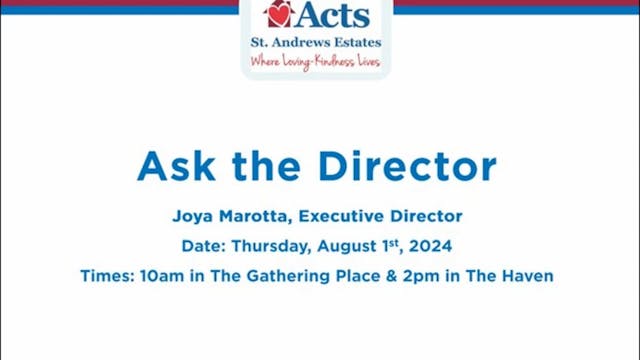  Ask the Director August 2024  at The...