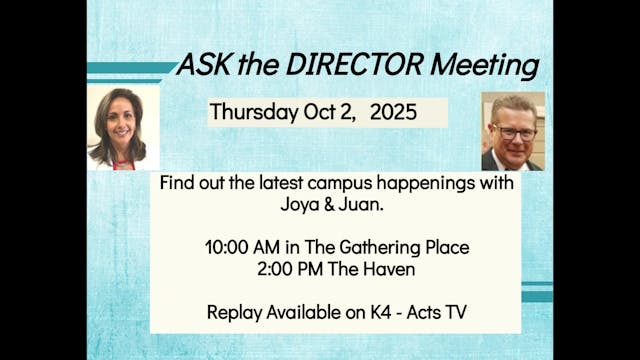 SAS Ask the Director meeting 10/2/2025