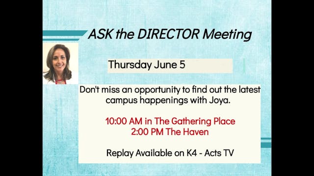SAS Ask the Director 6/5/2025 @2pm