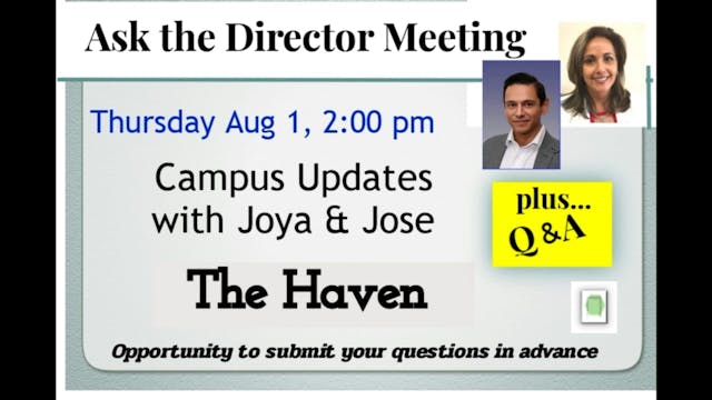Ask the Director at The Haven - 2:00 ...