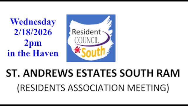 SAE South Resident Council Meeting 2/...