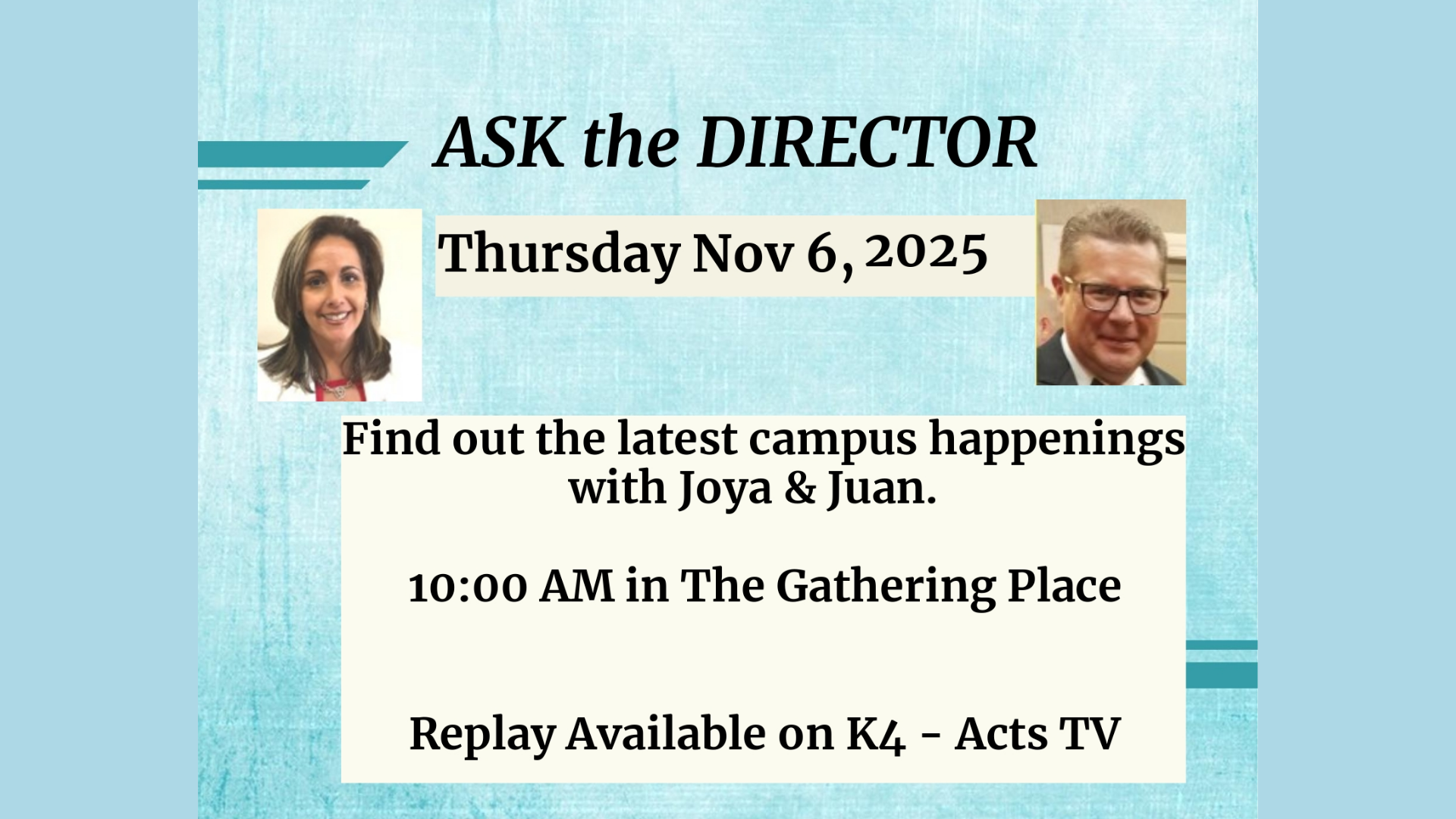 Ask The Director 11/06/2025 GP-Sound starts at 6:36mins