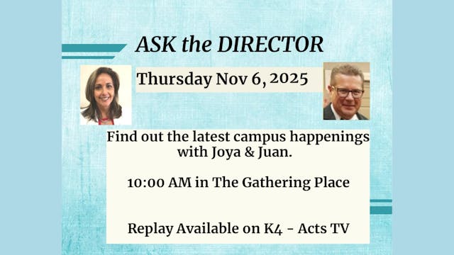 Ask The Director 11/06/2025 GP-Sound ...