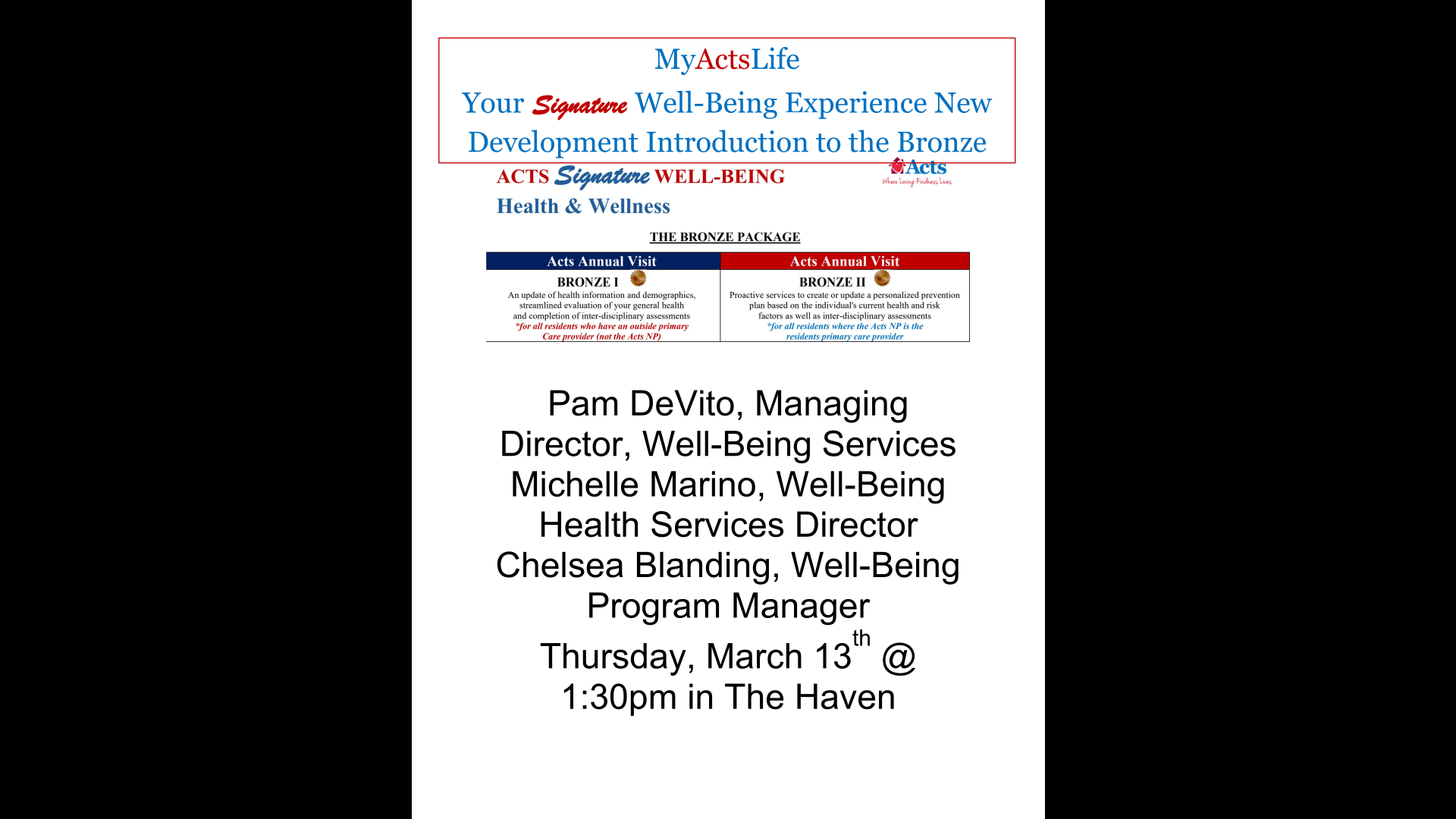 MyActsLife: Your Signature Well-Being Experience 3/13/2025