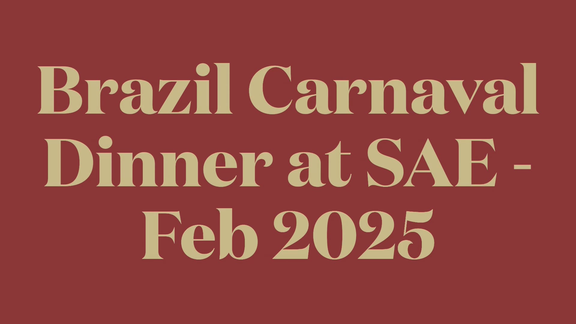 A Carnaval Dinner