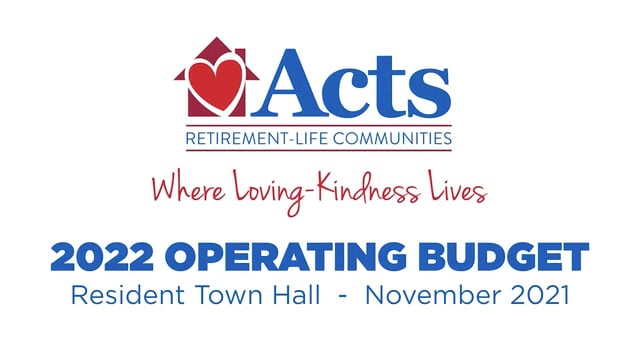 Acts Obligated Group November 2021 Town Hall