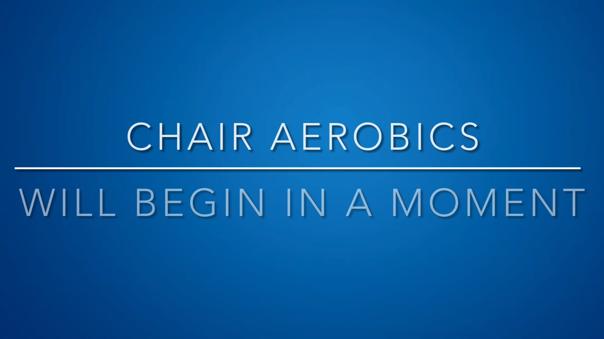 Chair aerobics circuit- Video J- 26 mins 
