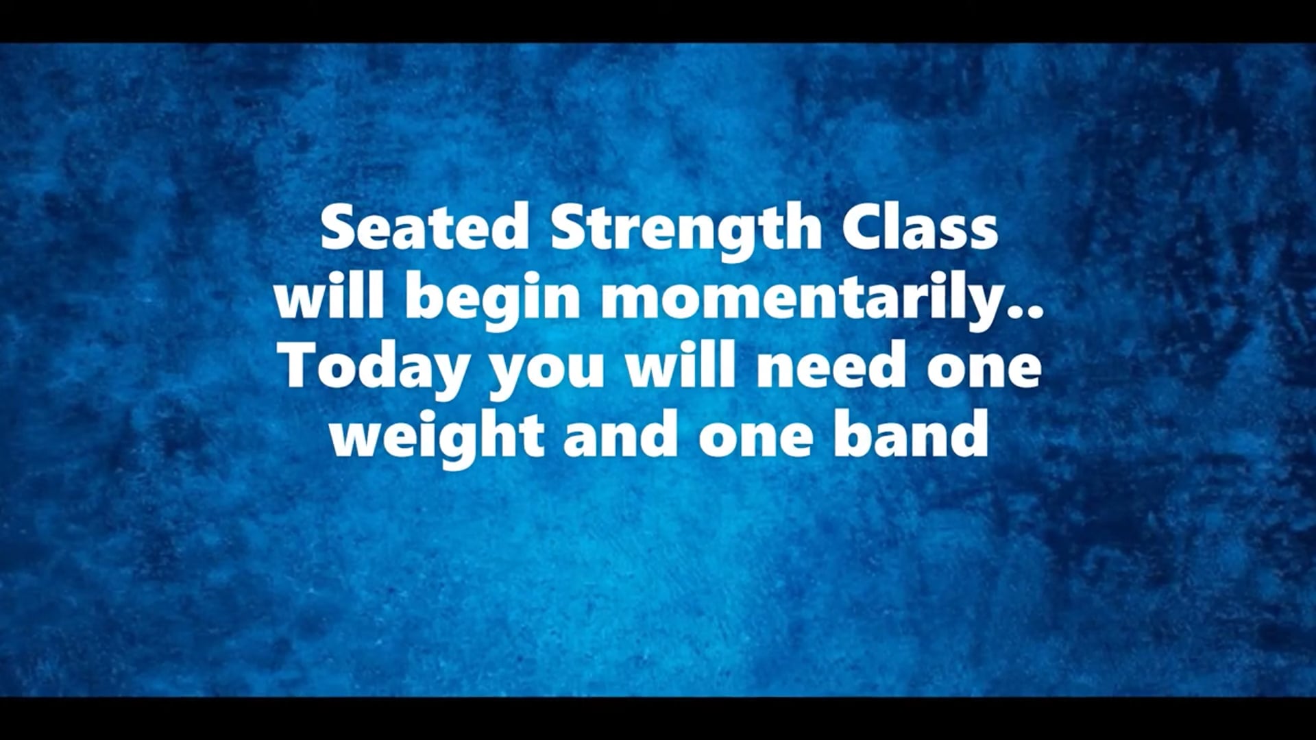 Seated Strength with One Wt One Band- 36 mins- Video B