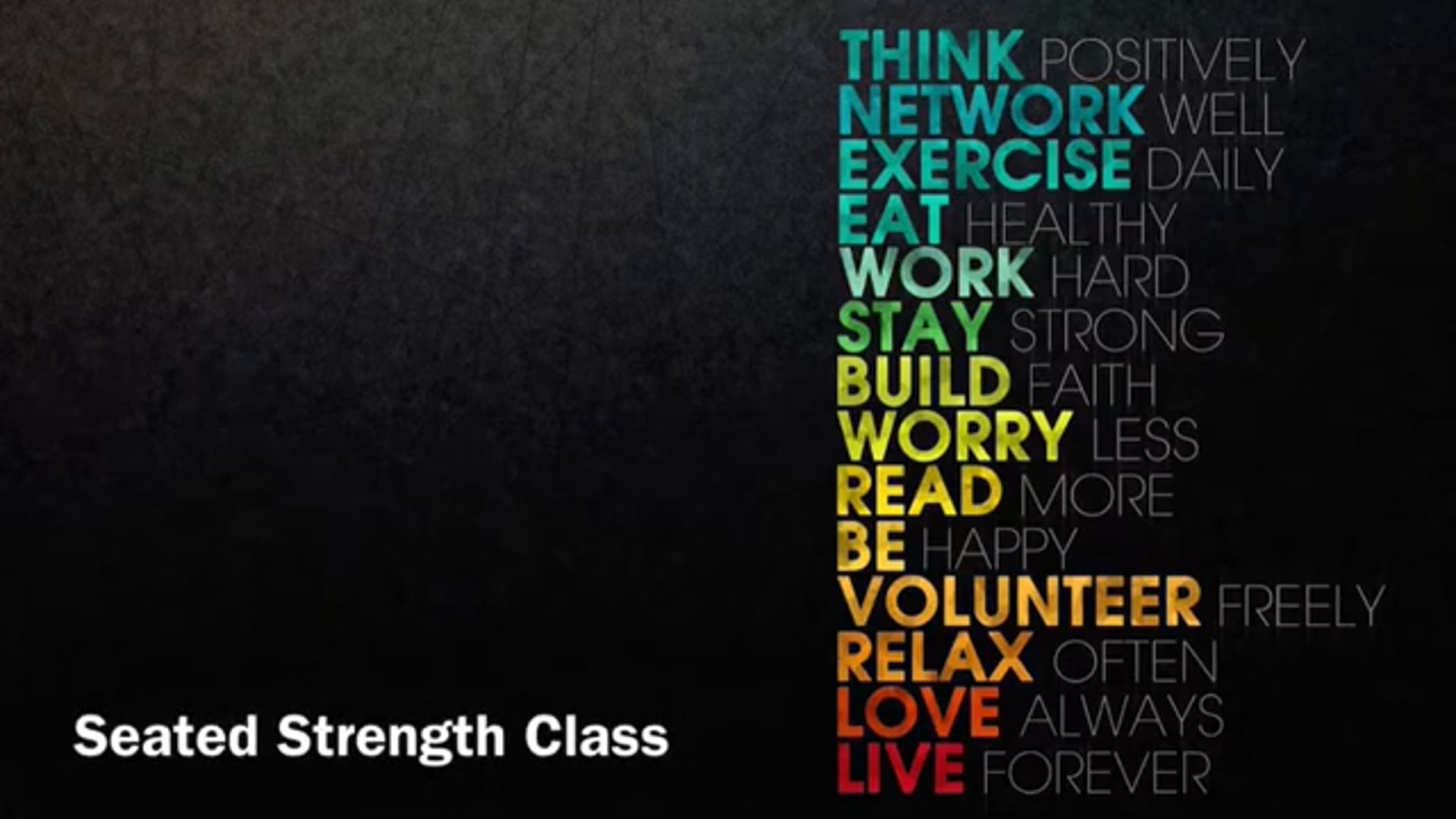 Seated Strength- No Equipment Needed- 33 mins- Video C