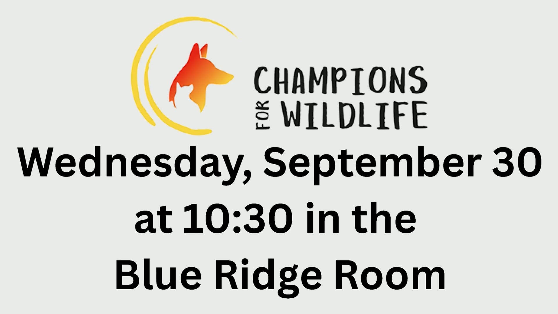 Champions of Wildlife Sept 2026
