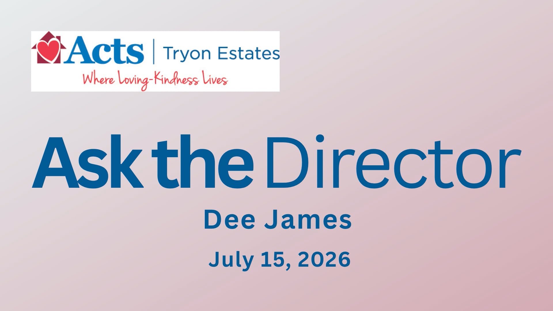 Ask the Director July 15 2026