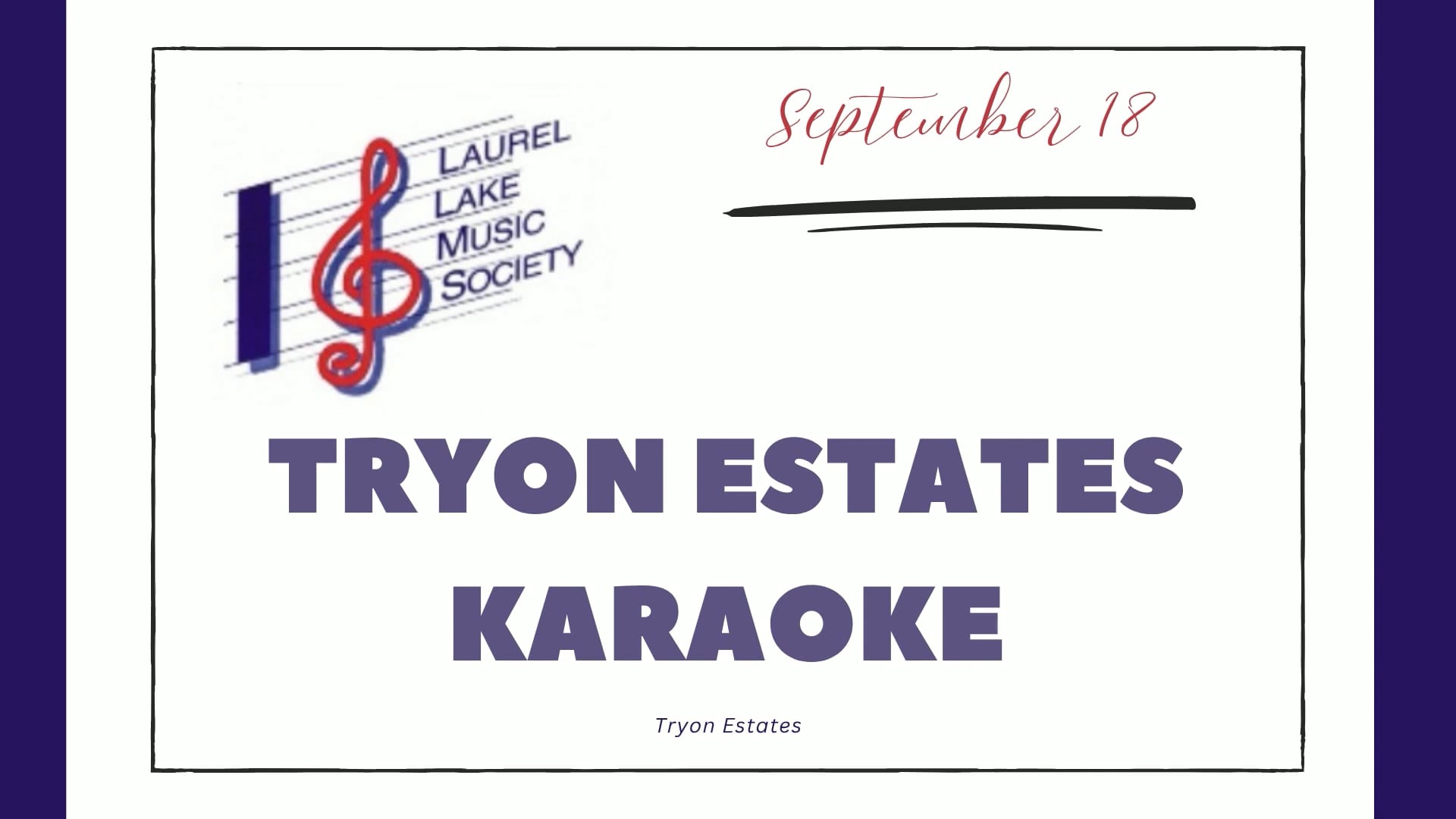 LLMS Tryon Estates Karaoke September 2026