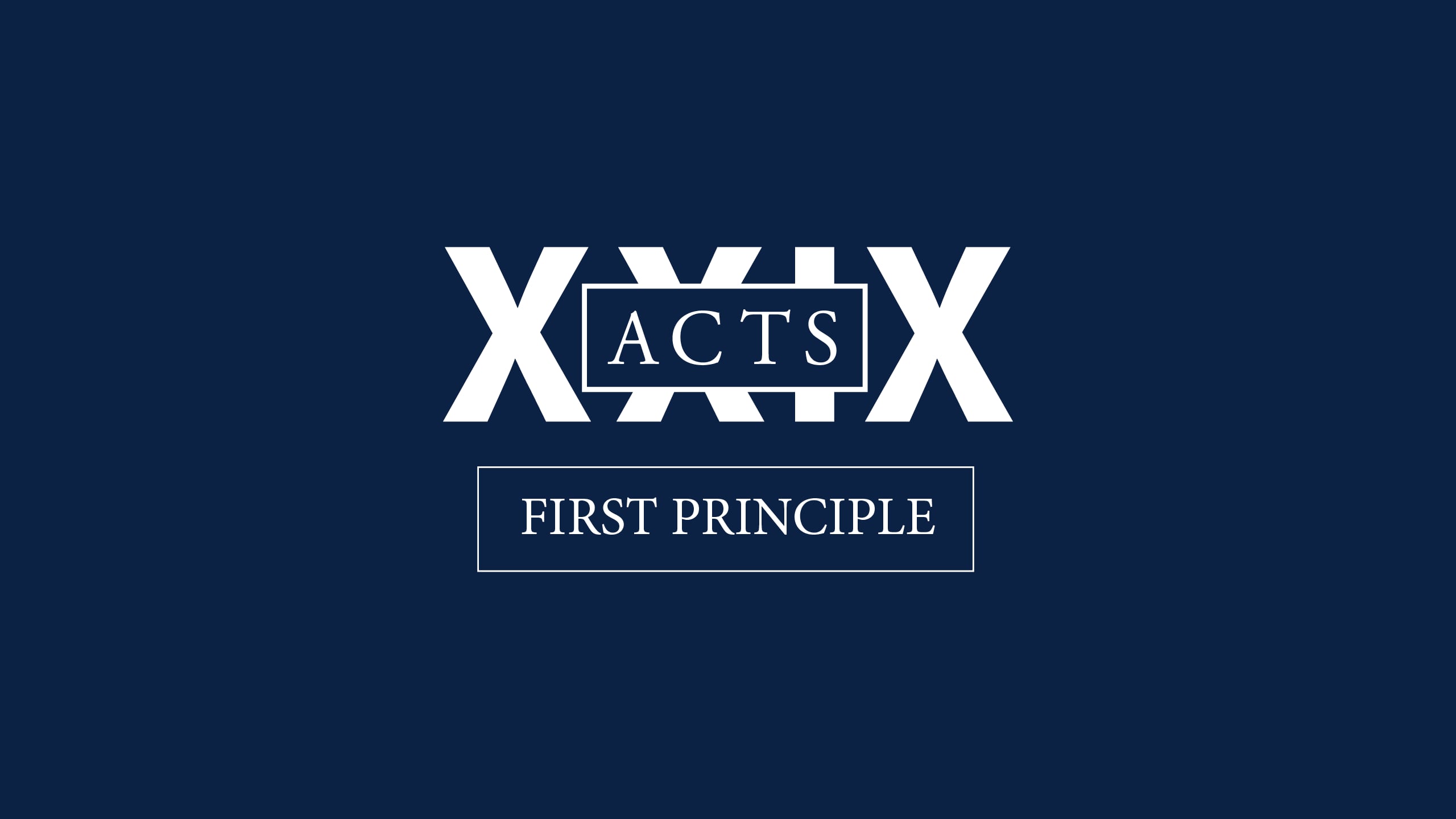 The First Essential Principle