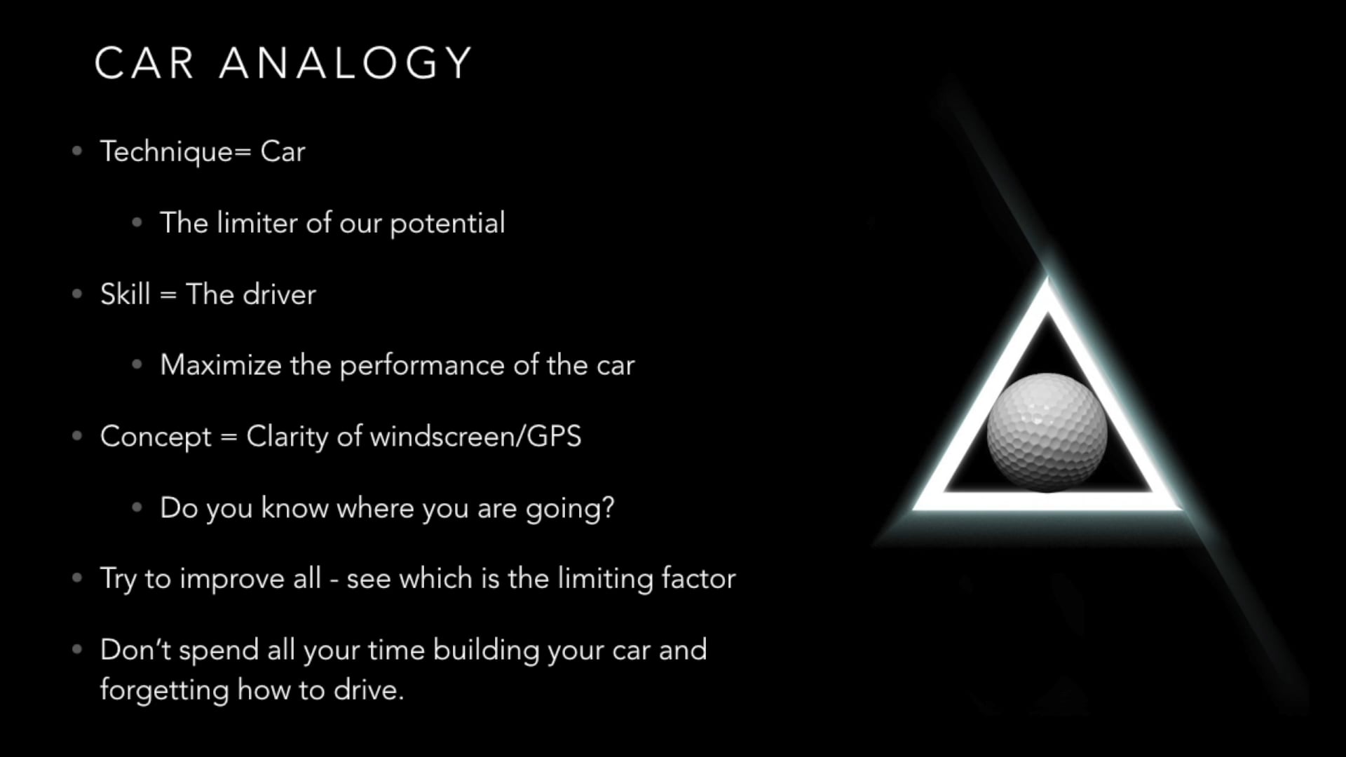 Technique, Concept, Skill Summary