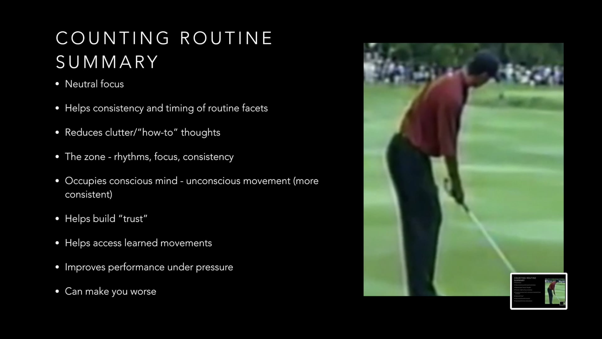 Counting Routine Summary