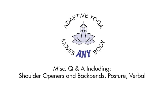 AYMAB TT- Shoulder openers and backbends, posture and verbal cues