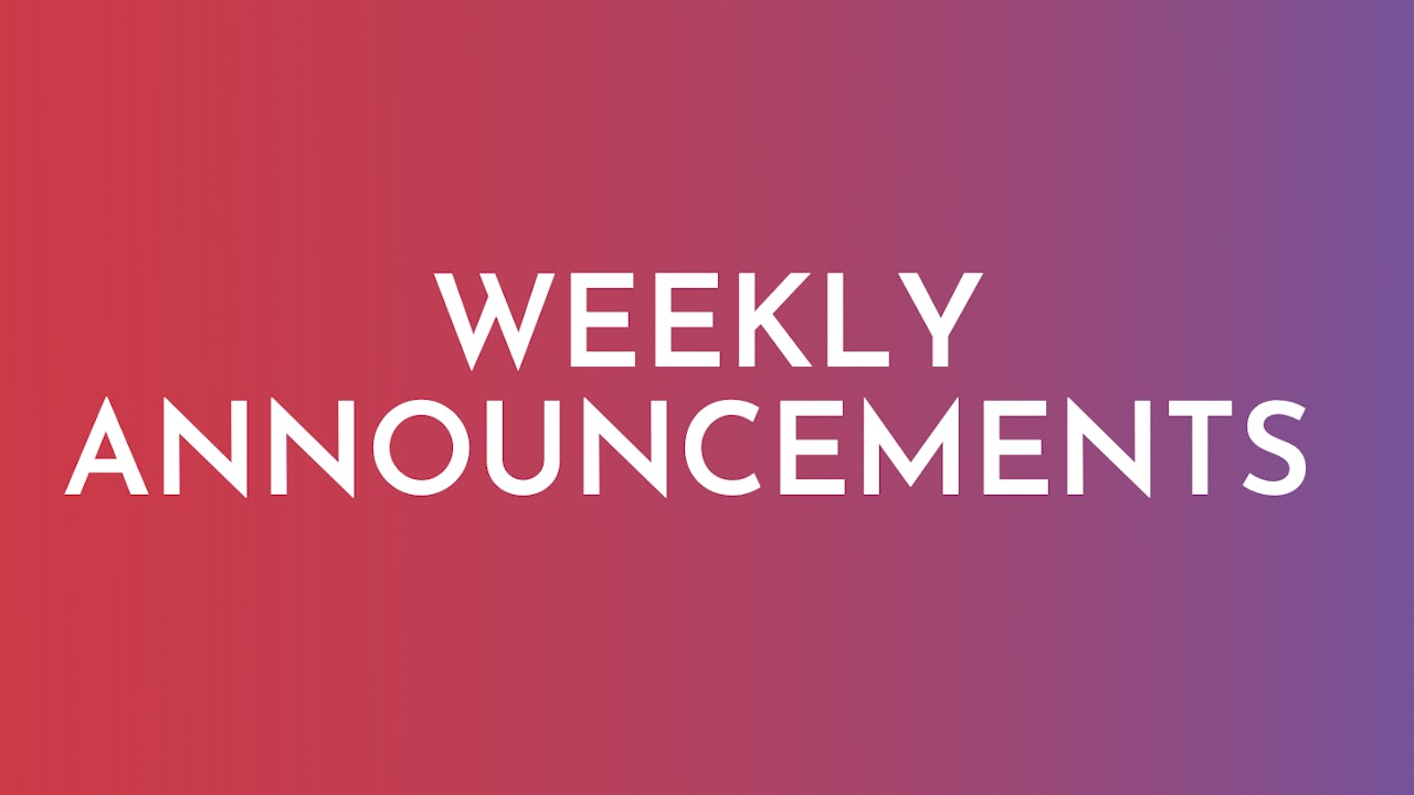Weekly Alljoy Announcements