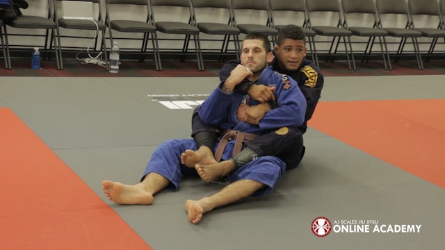 Gilbert shows One arm choke from back