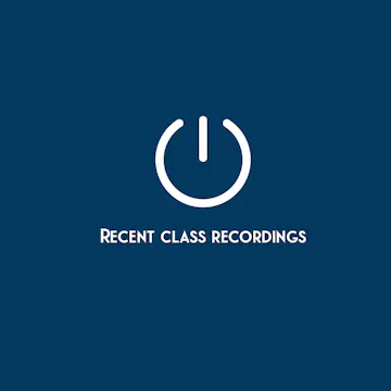 September 2026 Live class recordings