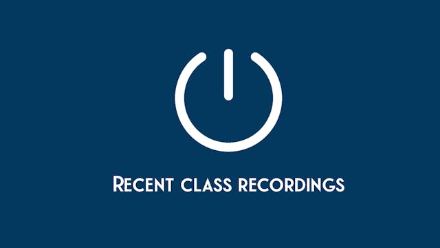 October 2024 Live class recordings