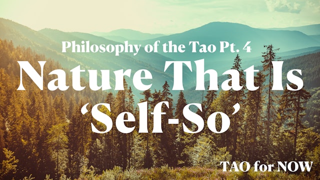 Philosophy of the Tao Pt. 4: Nature That Is “Self-So”