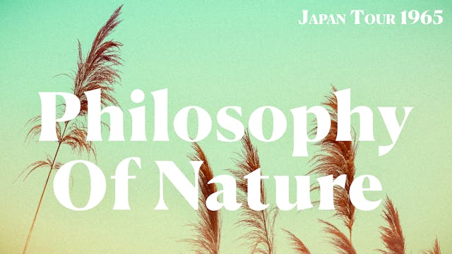 1.  Philosophy of Nature