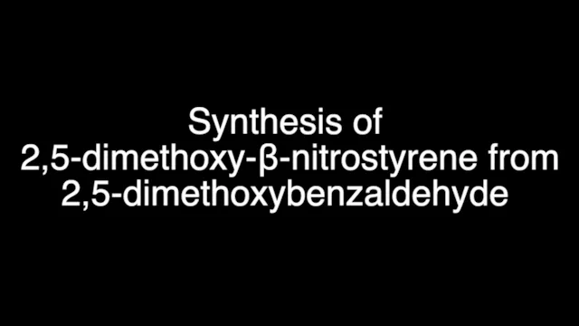 Synthesis of 2,5-dimethoxy-beta-nitrostyrene from 2,5-dimethoxybenzaldehyde
