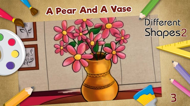 A pear and a vase