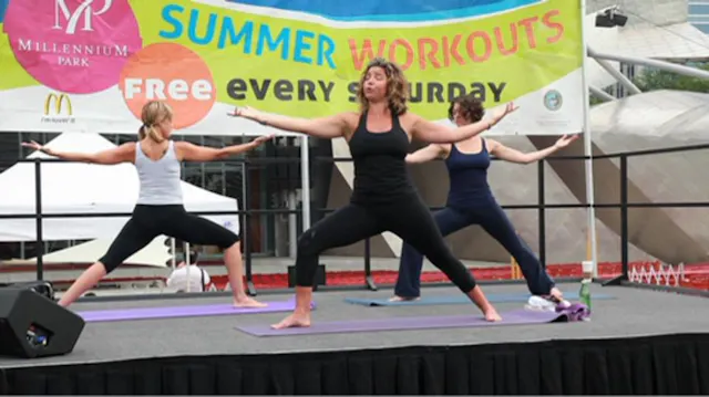 Yoga Pose Flow: Warrior II, Right side