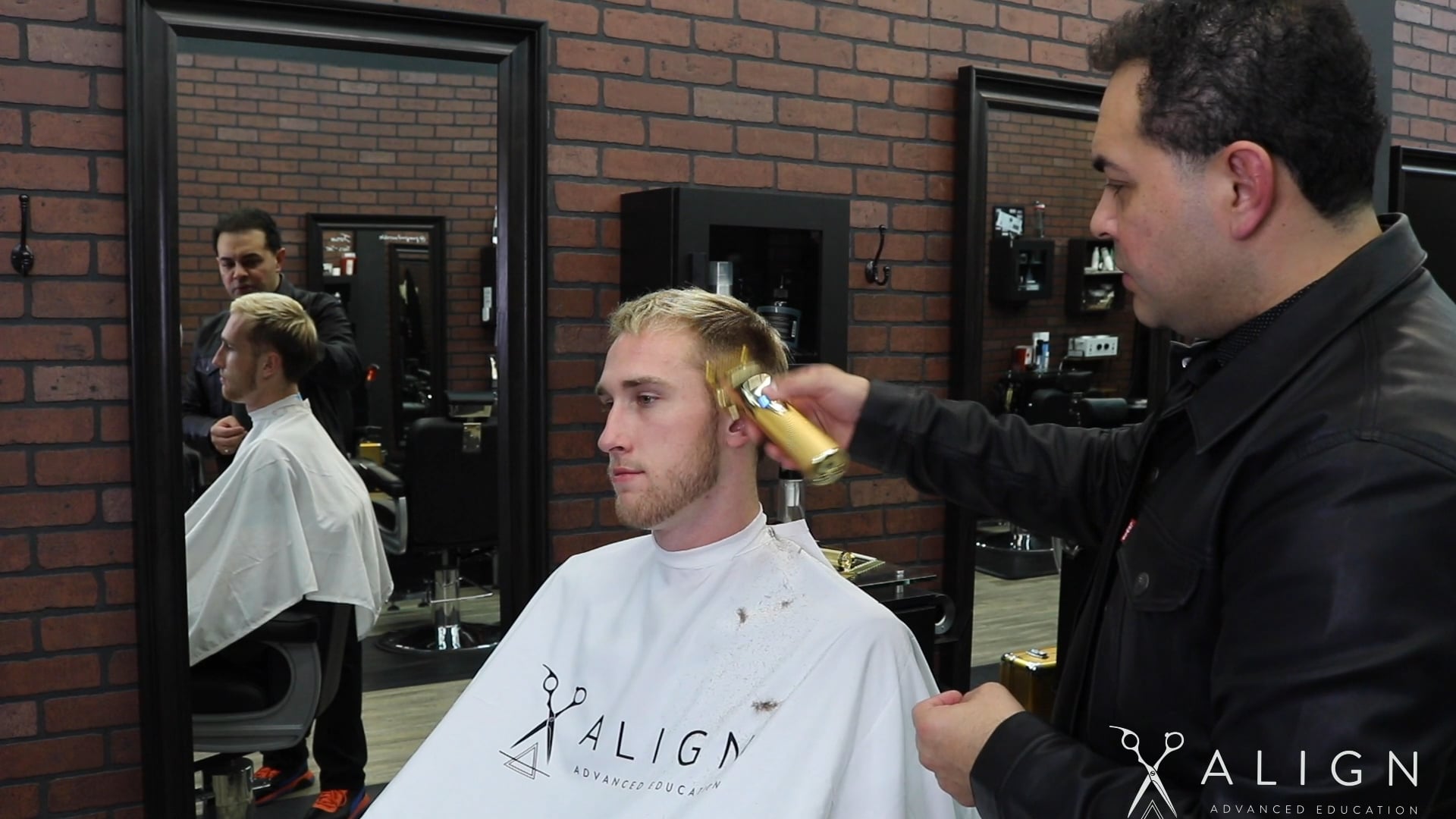 Cropped Mullet and Burst Fade Gradiation