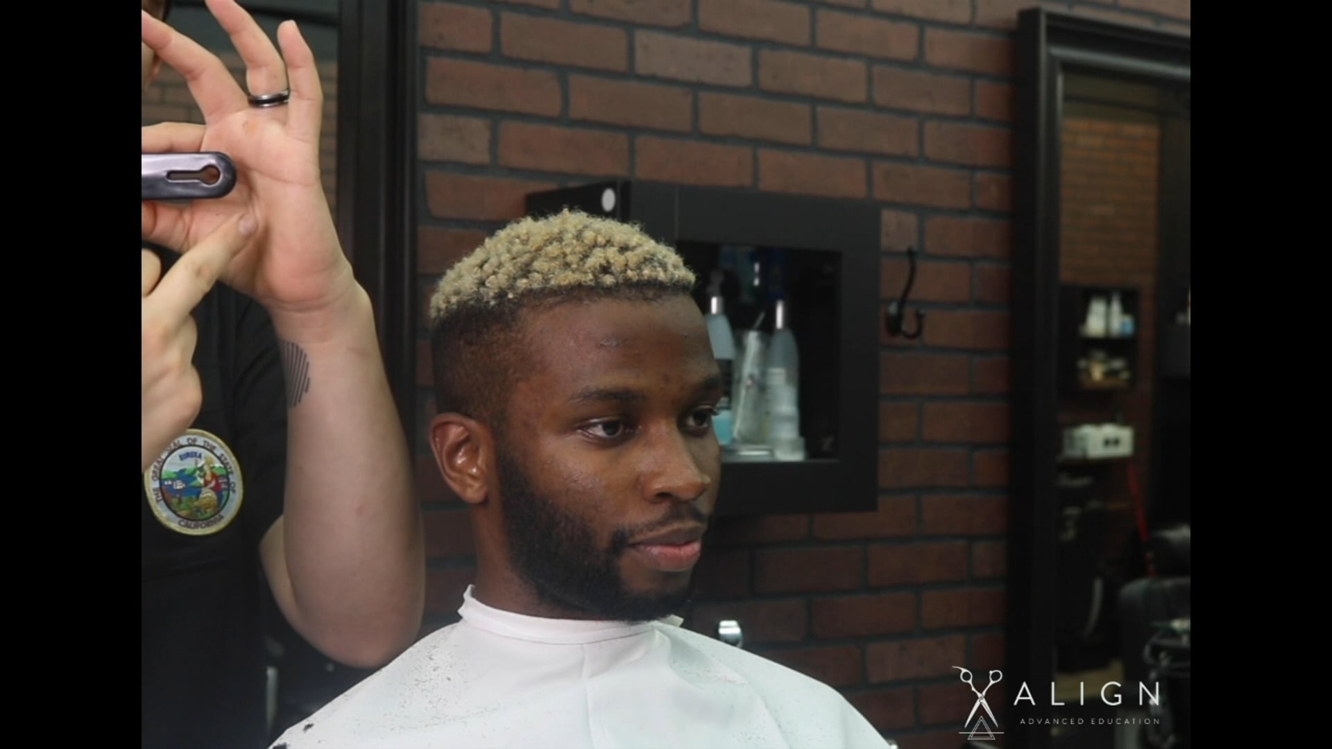 Regular Shave Fade with Twist Curl Styling 