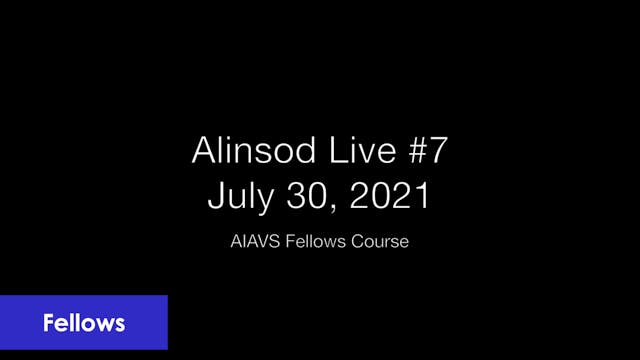 Fellows Alinsod Live Zoom - July 30, 2021