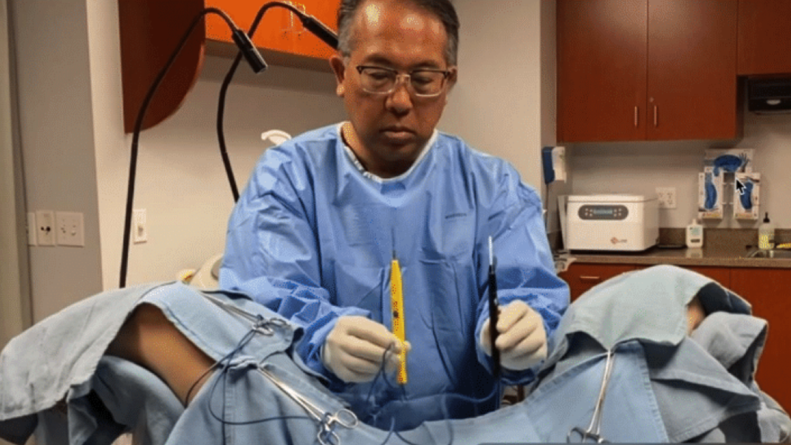 Labiaplasty Set Up and Draping Patient View