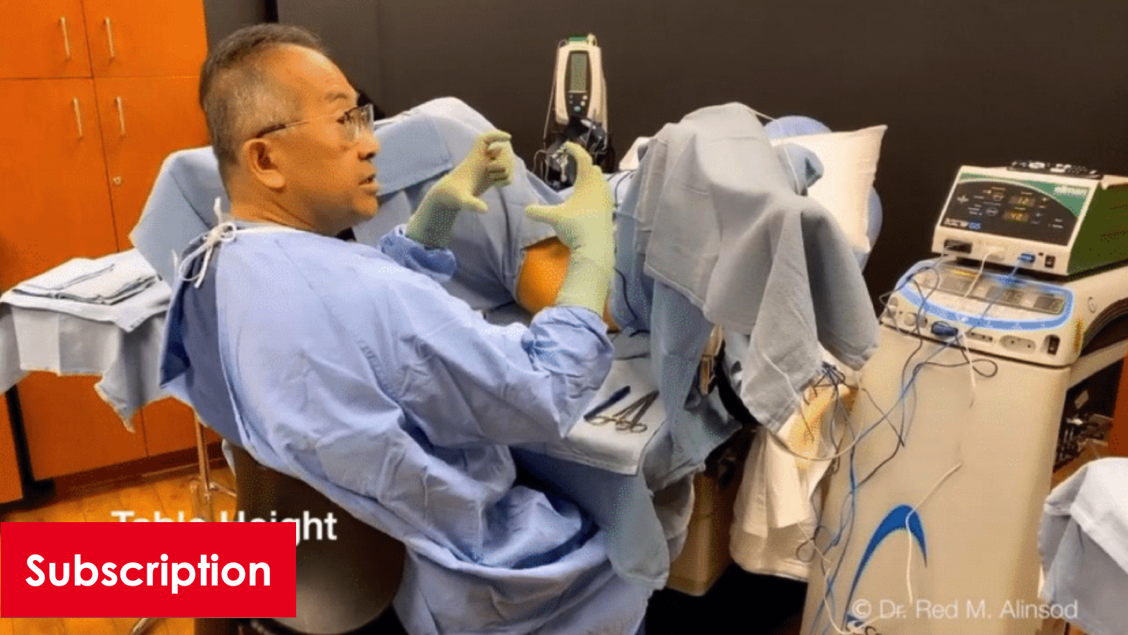 Labiaplasty Set Up of Instruments and Draping