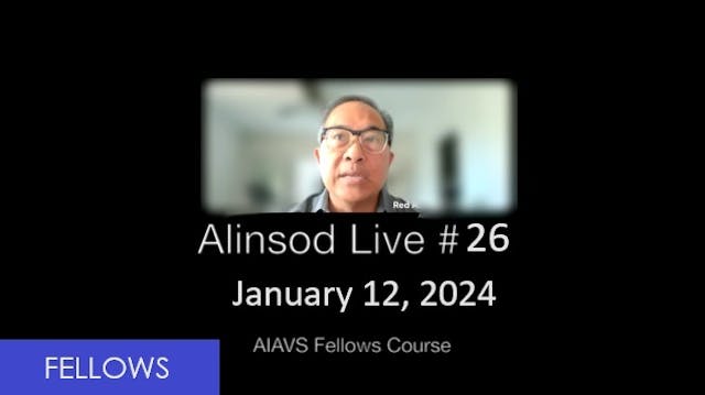 Fellows Alinsod Live Zoom #26 - January 12, 2024