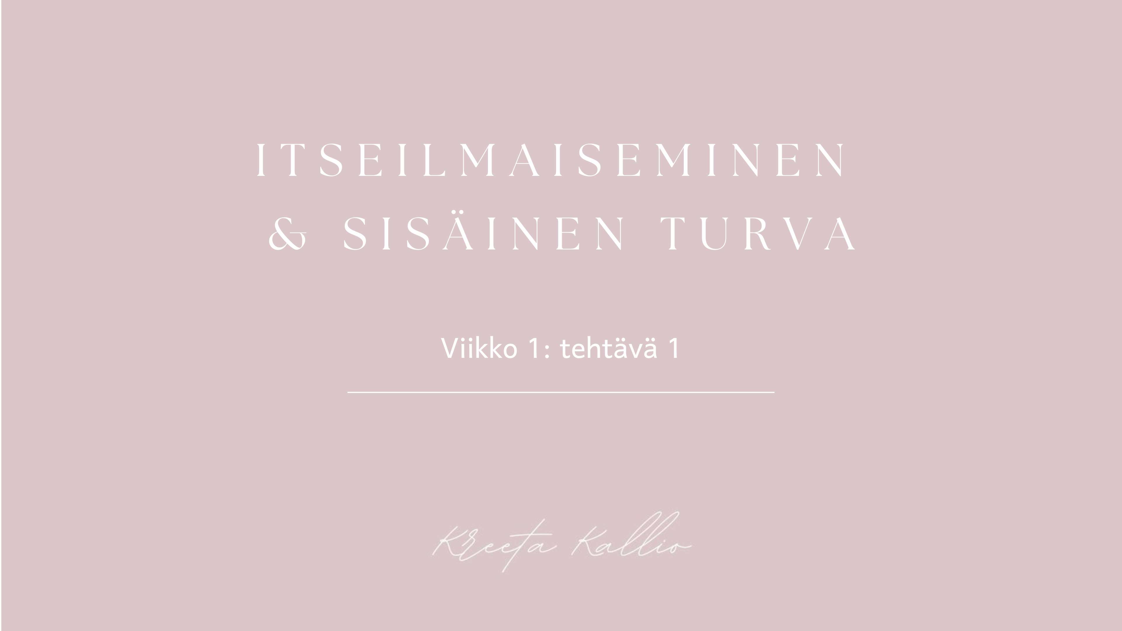 Viikko 1: tehtävä 1