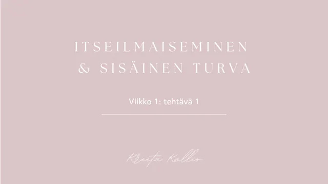 Viikko 1: tehtävä 1