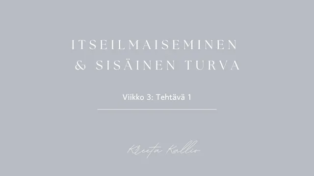 Viikko 3 - Tehtävä 1