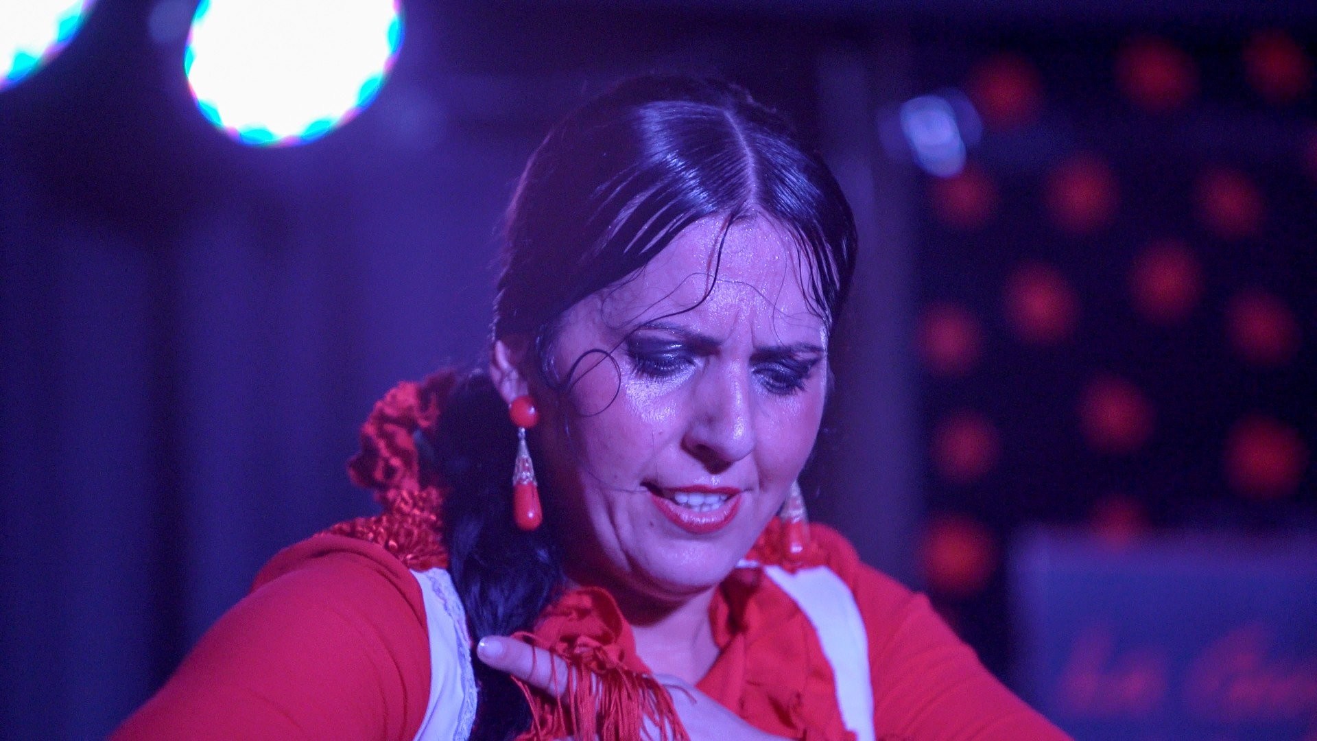 Fabiola Barba al baile. VII Jerez Off Festival Flamenco