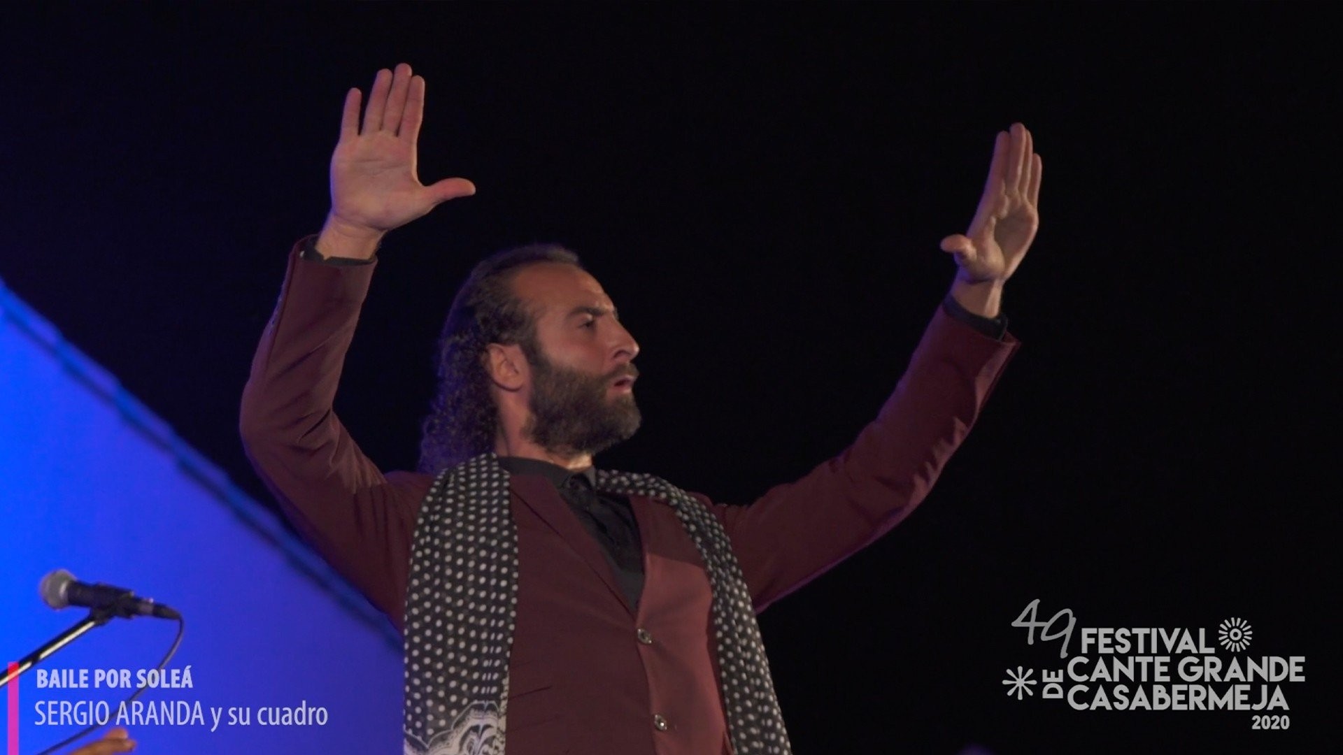 Sergio Aranda al baile. 49 Festival de Cante Grande de Casabermeja