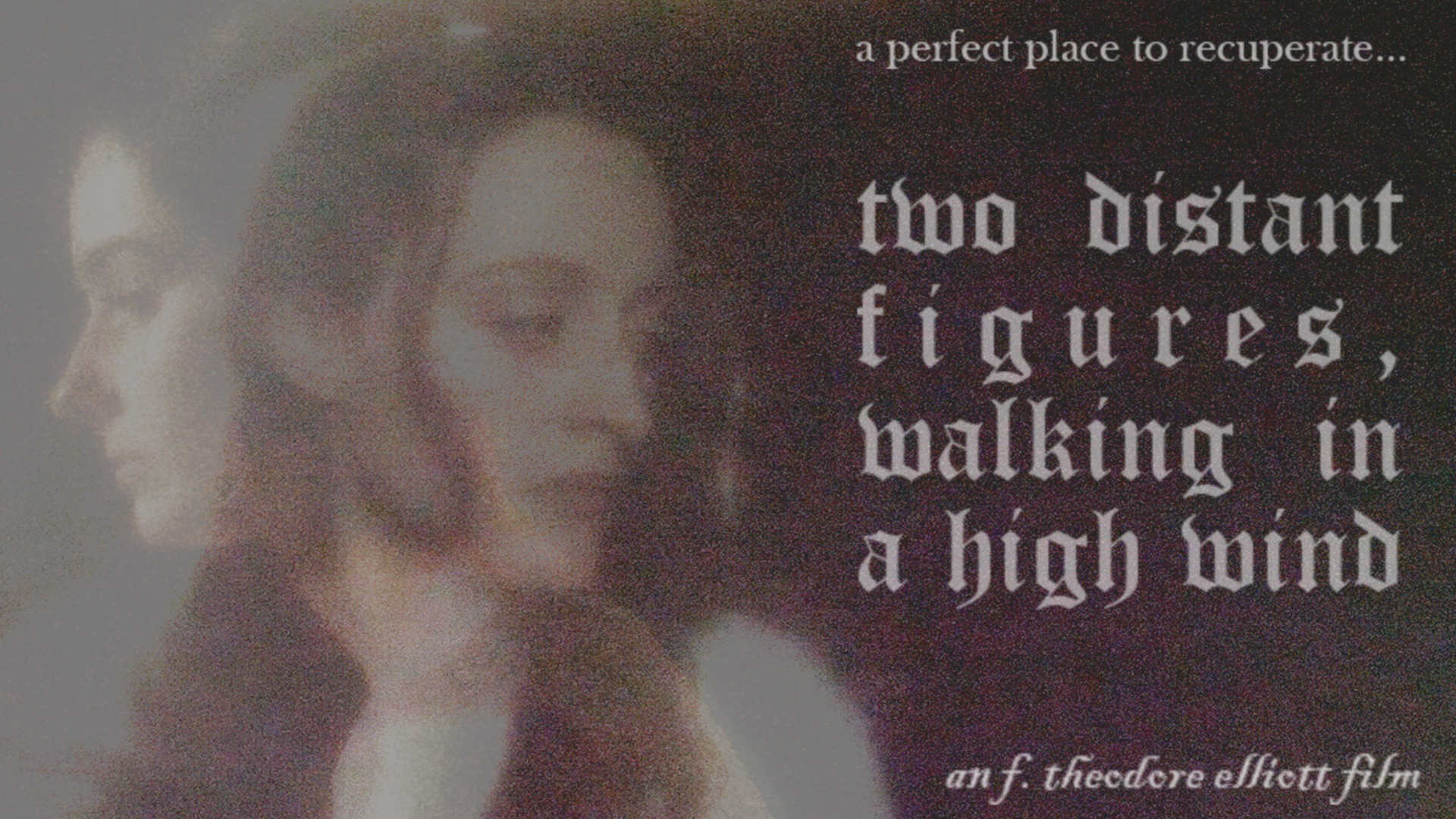 Two Distant Figures, Walking, In a High Wind