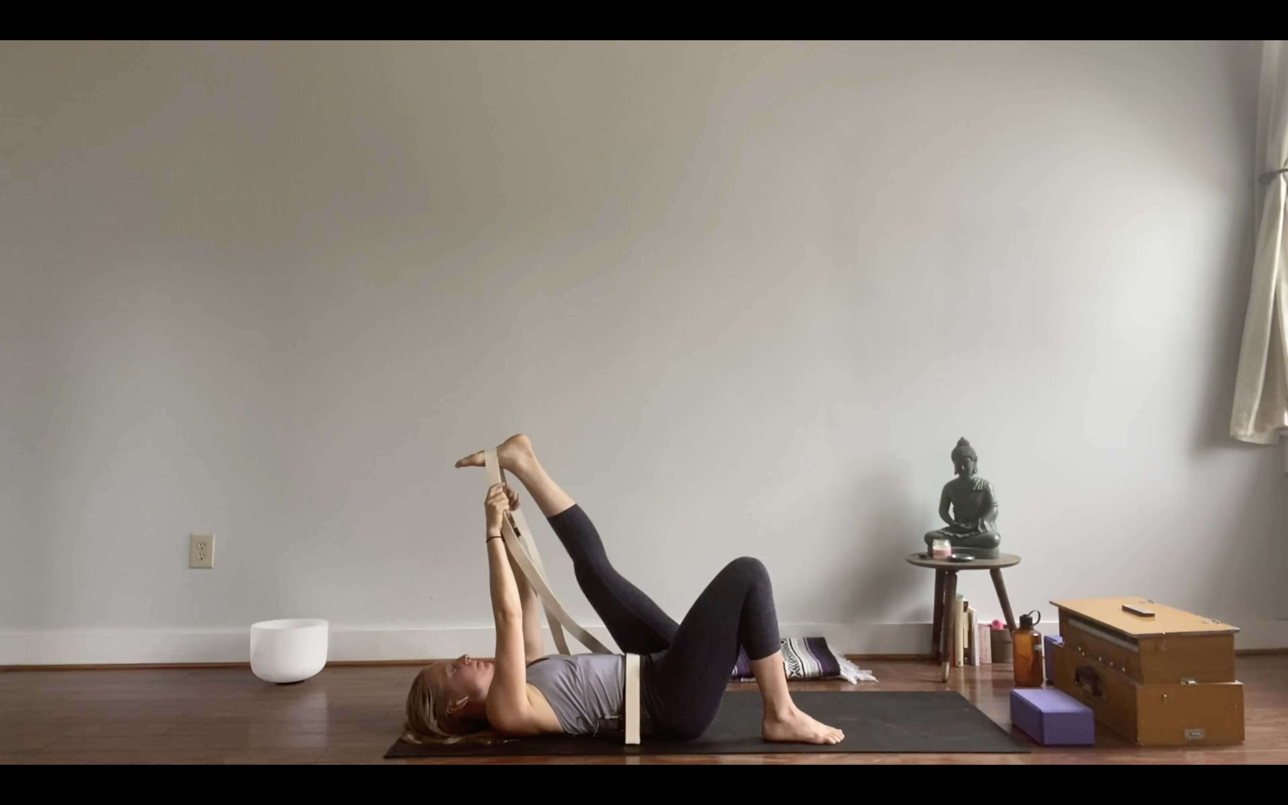 Seated Supine Lower Body Stretch