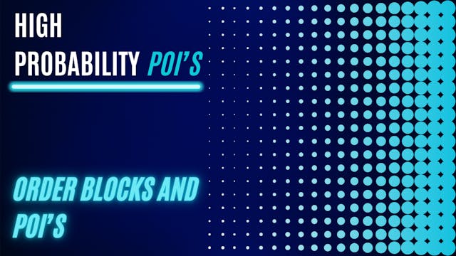 High probability POI's | Order blocks...