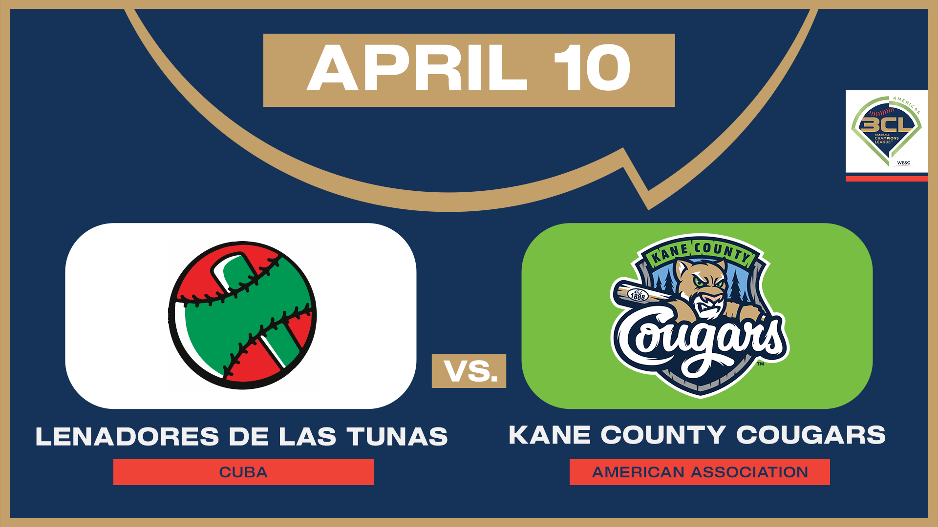 Leñadores de Las Tunas vs. Kane County Cougars - BCL Round-Robin (4/10/25)