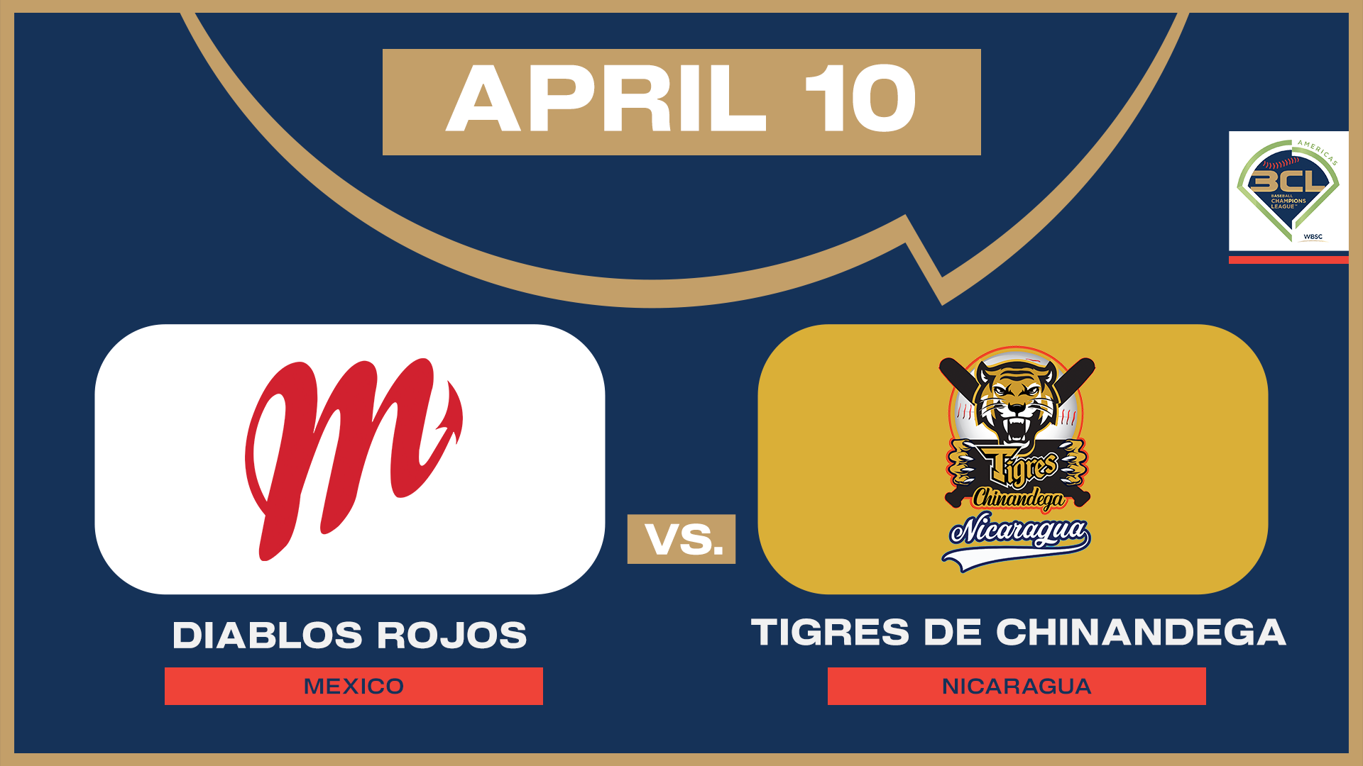 Diablos Rojos del México vs. Tigres de Chinandega - BCL Round-Robin (4/10/25)