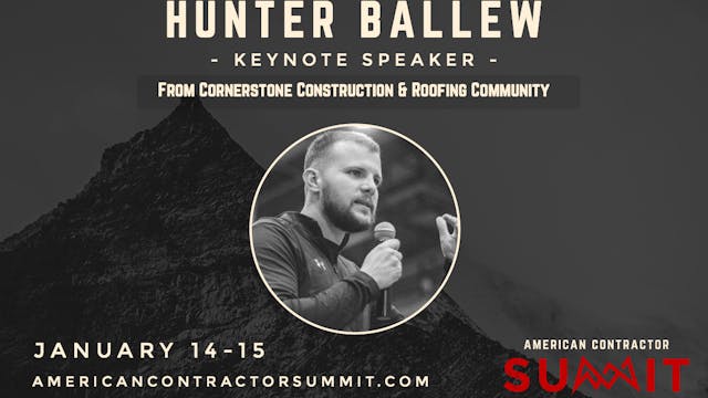 What Do You Stand For? - Hunter Ballew - Cornerstone Construction & RoofCon 