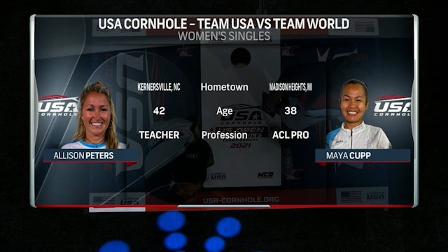2021 USA Cornhole US Open Allison Peters vs Maya Cupp