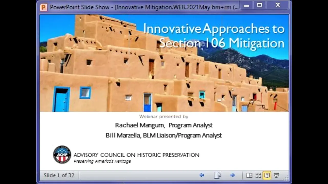 Innovative Approaches to Section 106 Mitigation